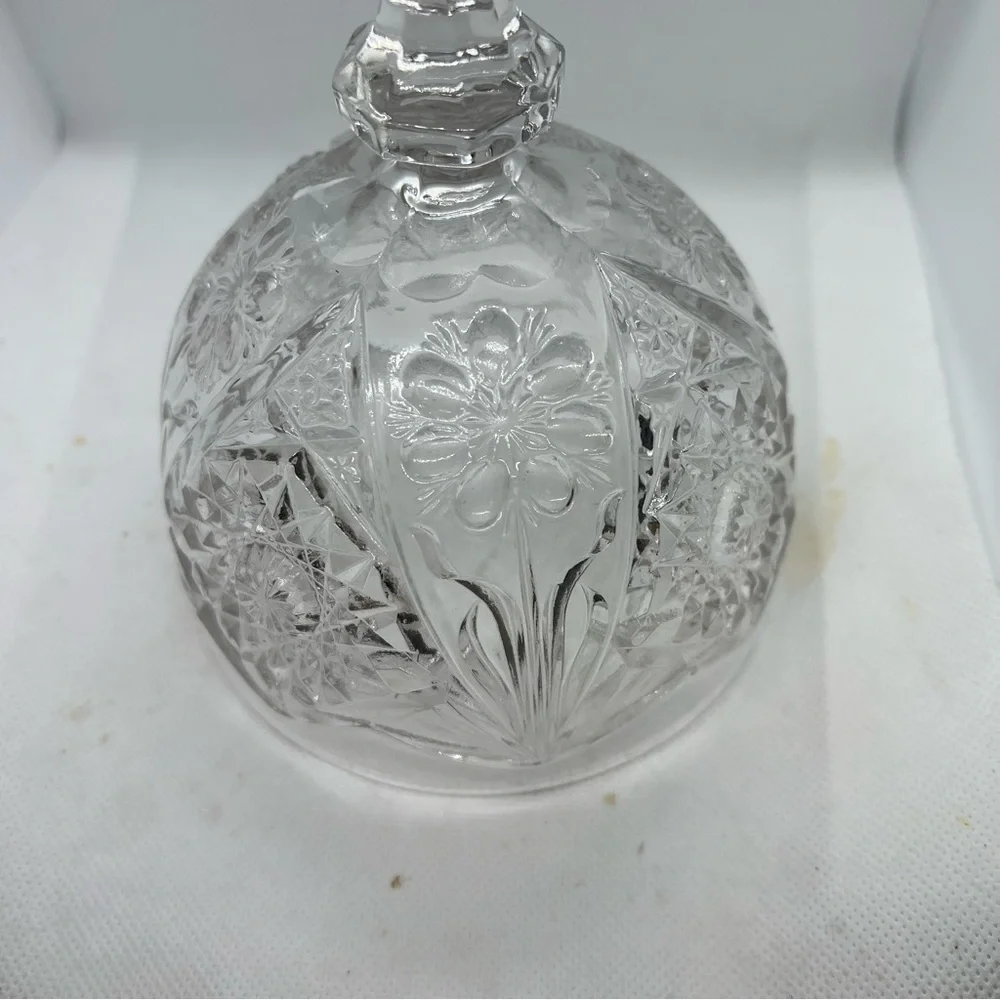 Pressed Glass Covered Butter Dish Domed Vintage Kitchen Dining